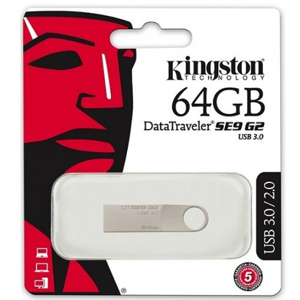 64 GB USB 3.0 DTSE9G2  METAL KASA KINGSTON
