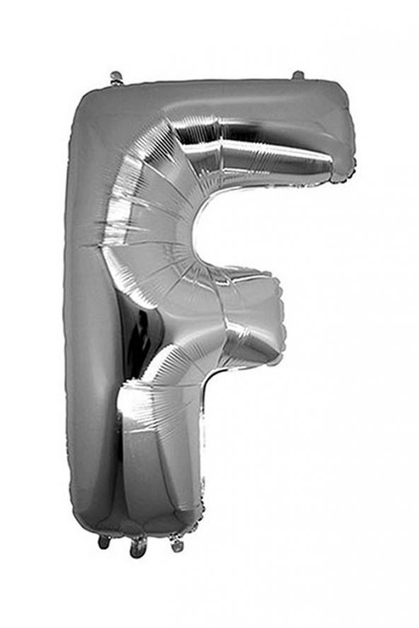 F Harf Gümüş Folyo Balon 90cm (40 inch) 1 Adet