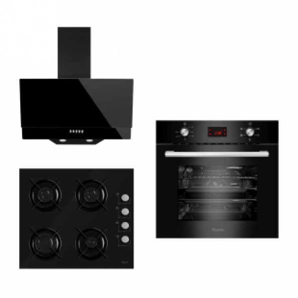 Ferre Black Elegant 3'lü Ankastre Set