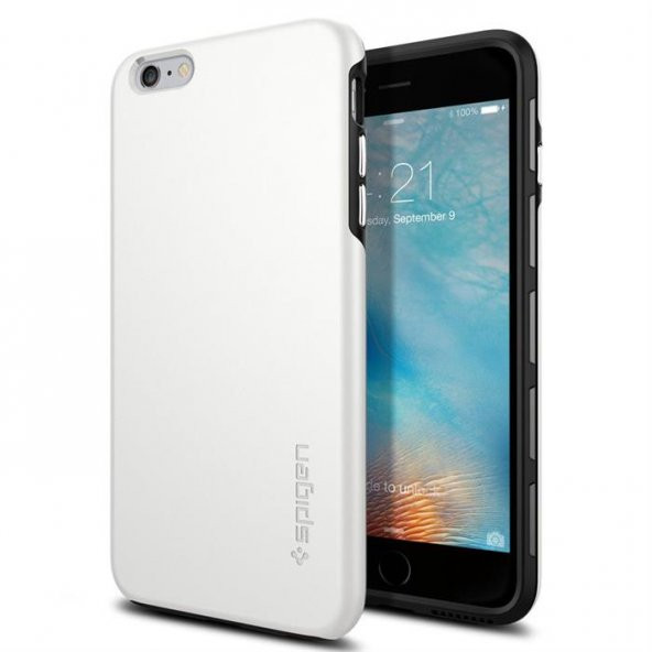 iPhone 6 Plus/6s Plus Kılıf, Spigen Thin Fit Hybrid White