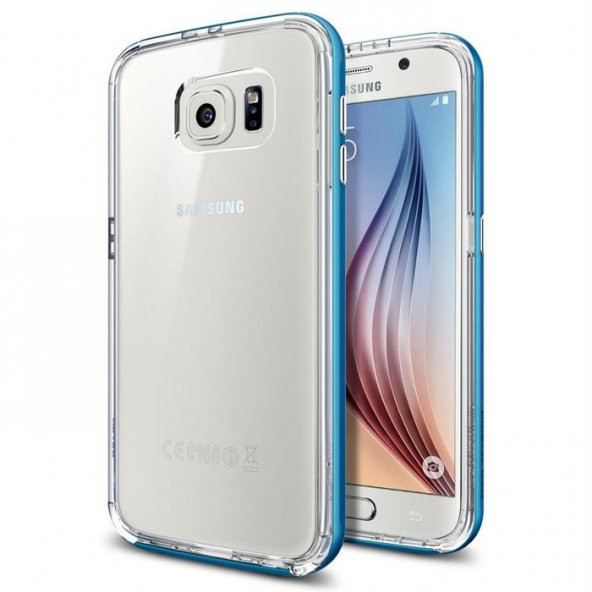Galaxy S6 Kılıf, Spigen Neo Hybrid CC Electric Blue
