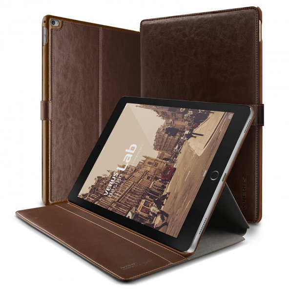 Verus iPad Pro Case Dandy Layered Series Kılıf Dark Brown