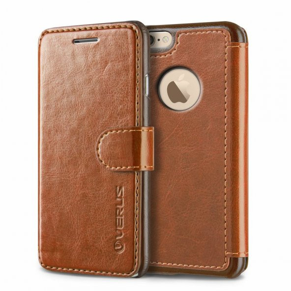 Verus iPhone 6 Plus Wallet Layered Dandy Diary Brown Dark Brown