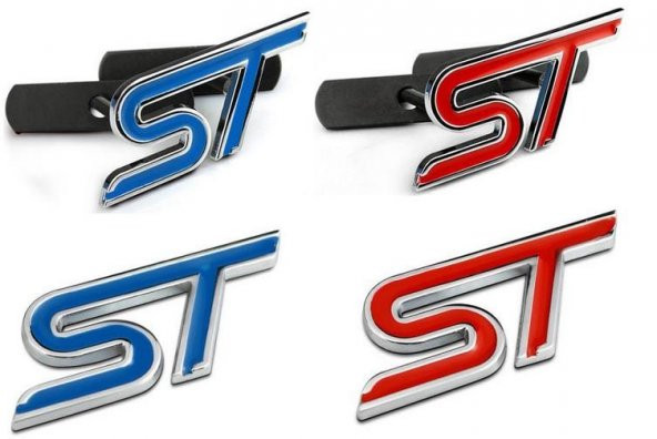 Ford St Kırmızı Logo Vidalı Panjur Logosu-Amblem
