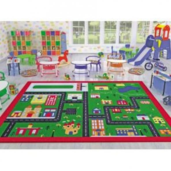 Confetti Town 100x150 cm Anaokulu & Çocuk Odası Oyun Halısı