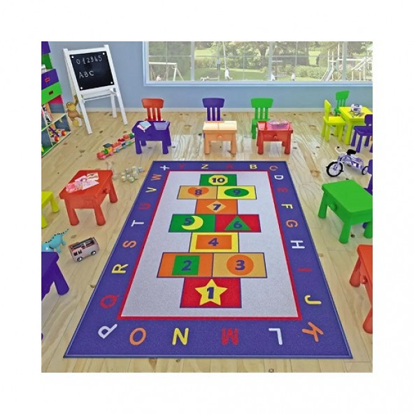 Confetti 200x290 Game Anaokulu Kreş Çocuk Odası Oyun Halısı