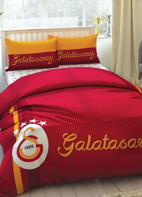 Taç Lisanslı Galatasaray Çift Kişilik Nevresim Takımı STRIPED GS