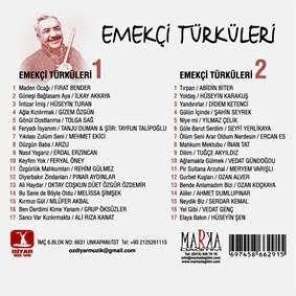 EMEKÇİ TÜRKÜLERİ - OZAN EMEKÇİ-ÇEŞİTLİ SANATÇILAR - 2