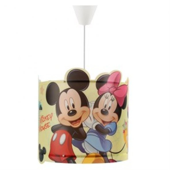 Disney Lisanslı Mickey Ve Minnie Sarkıt Tavan Lamba