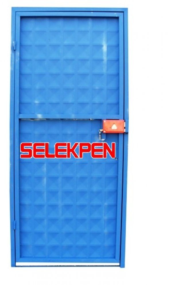 80X180 MAVİ DOLU DEMİR KAPI - 2