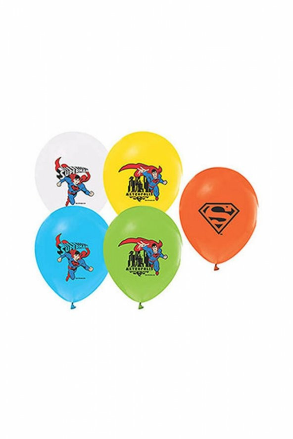 Superman Baskılı Balon 10lu