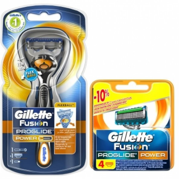 Gillette Fusion ProGlide Flexball Power Tıraş Paketi(Tıraş Makinesi + 4lü Bıçak)