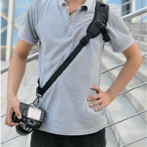 DSLR İÇİN PROFESYONEL ÇAPRAZ KAYMAZ SPORT OMUZ ASKISI