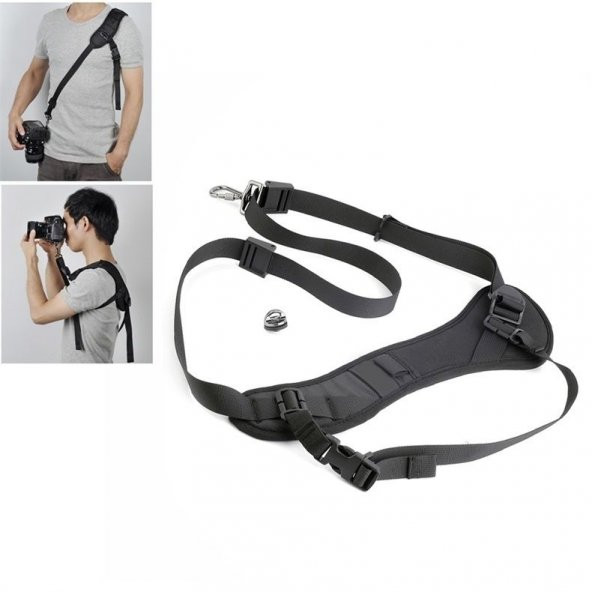 DSLR İÇİN PROFESYONEL ÇAPRAZ KAYMAZ SPORT OMUZ ASKISI - 2