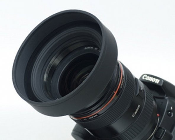 55mm ÜÇ KADEMELİ KAUÇUK LENS HOOD (Parasoley) - 2