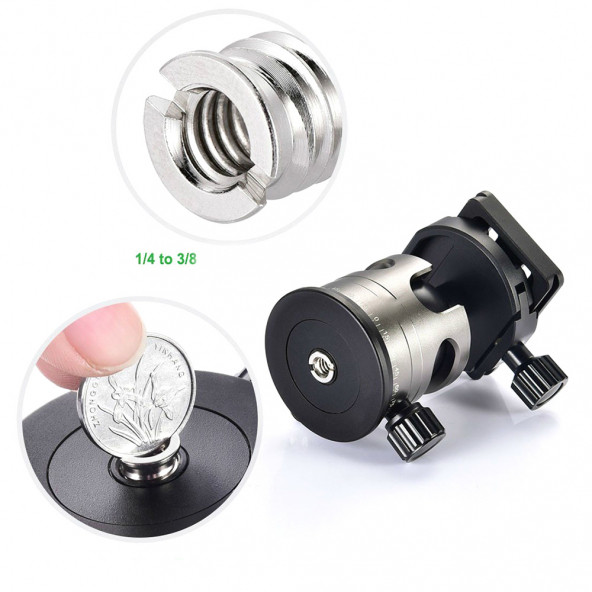 1/4 inç Tripod Vidasını 3/8 İnçe Dönüştürücü Vida Adaptörü ( 2 Adet ) - 6