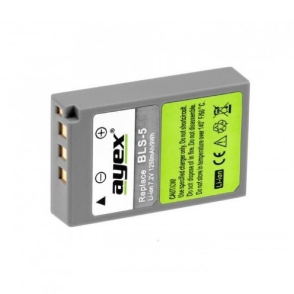 Olympus OM-D E-M10 II, III, E-P3 E-PL1s E-PL2 E-PL3 E-PM1 İçin Ayex BLS-5 BLS-50 Batarya