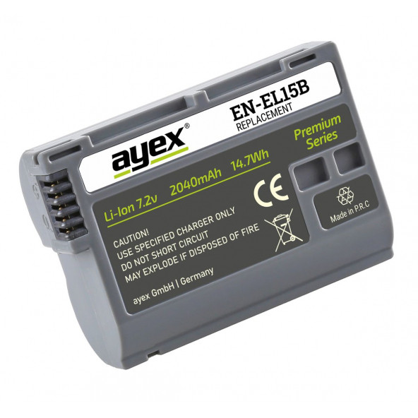 Nikon D600 D800 D7000 D7100 İÇİN EN-EL15 BATARYANikon Z6, Z7, V1, D7500, D7200, D7100, D7000, D500, D750, D800, D600, için ayex EN-EL15B Batarya - 5
