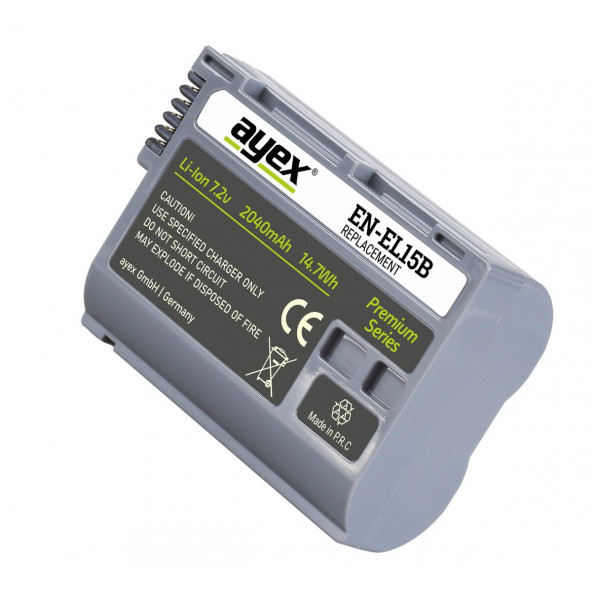 Nikon D600 D800 D7000 D7100 İÇİN EN-EL15 BATARYANikon Z6, Z7, V1, D7500, D7200, D7100, D7000, D500, D750, D800, D600, için ayex EN-EL15B Batarya - 8