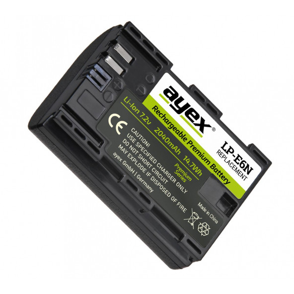 Canon EOS R, R5, R6, 90D, 80D, 70D, 60D, 7D, 6D, 5D Mark II, III, IV İçin Ayex LP-E6N Batarya - 2