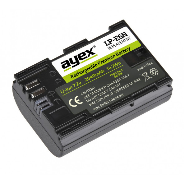 Canon EOS R, R5, R6, 90D, 80D, 70D, 60D, 7D, 6D, 5D Mark II, III, IV İçin Ayex LP-E6N Batarya - 3