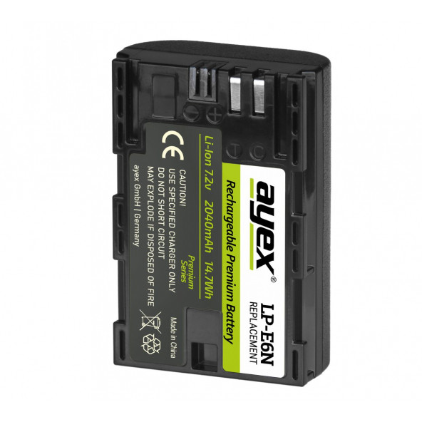 Canon EOS R, R5, R6, 90D, 80D, 70D, 60D, 7D, 6D, 5D Mark II, III, IV İçin Ayex LP-E6N Batarya - 6