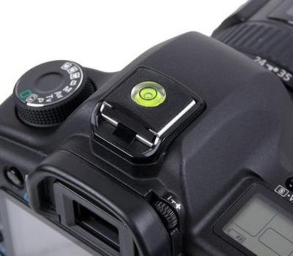 DSLR Ve SLR İçin Su Terazili Hot Shoe ( Flaş Kızağı) Kapağı - 2