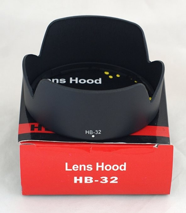 Nikon 18-70mm, 18-105mm, 18-135mm 18-140mm İçin HB-32 Parasoley