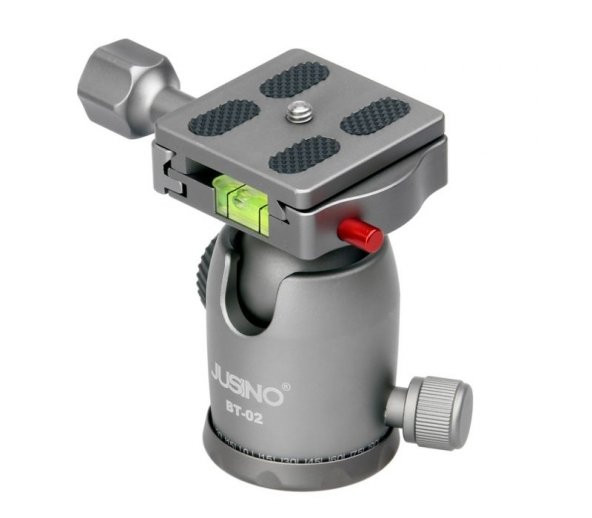 JUSINO BT-02 Profesyonel Tripod Kafası Aluminyum Gümüş Renk - 7