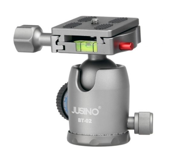 JUSINO BT-02 Profesyonel Tripod Kafası Aluminyum Gümüş Renk - 8
