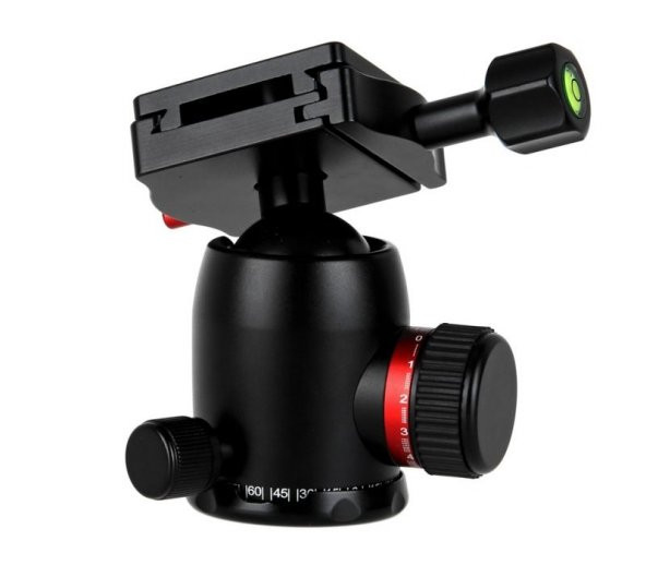 JUSINO BT-02 Profesyonel Tripod Kafası Aluminyum Siyah - 6