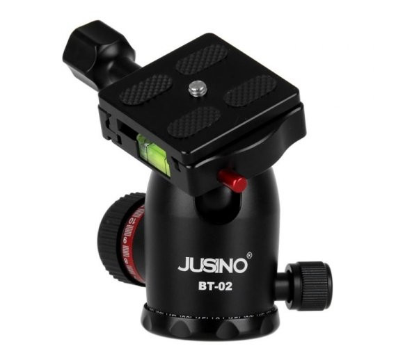 JUSINO BT-02 Profesyonel Tripod Kafası Aluminyum Siyah - 7