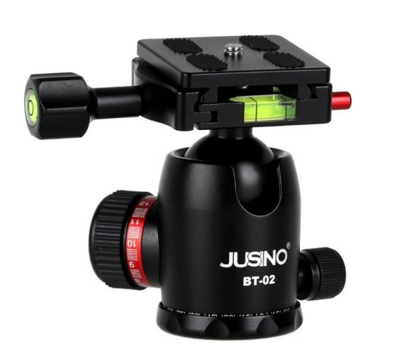 JUSINO BT-02 Profesyonel Tripod Kafası Aluminyum Siyah - 8