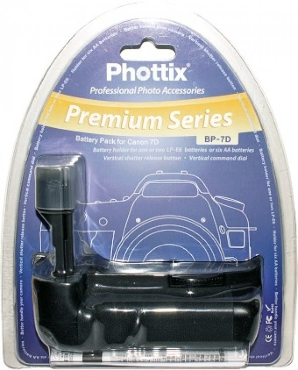 CANON EOS 7D İÇİN PHOTTİX BATTERY GRİP BG-E7 - 3