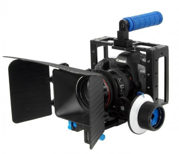 DSLR için Camera Cage + Follow Focus + Matte Box
