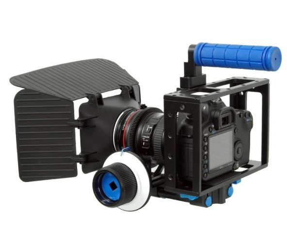DSLR için Camera Cage + Follow Focus + Matte Box - 2