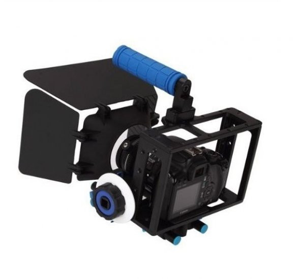 DSLR için Camera Cage + Follow Focus + Matte Box - 4