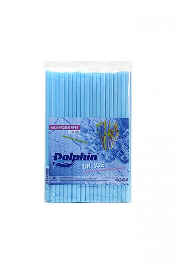 Dolphin Frozen Pipet Açık Mavi 22cm x 8mm 100lü