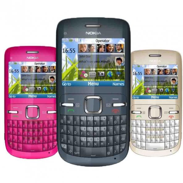 Nokia C3-00 Klasik Pembe Cep Telefonu