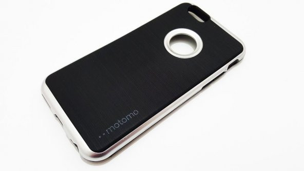 iPhone 6 - 6S Motomo Gümüş Kenar Silikon Kılıf
