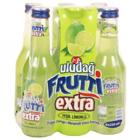 Uludağ Frutti Extra Yeşil Limon 6x250Ml