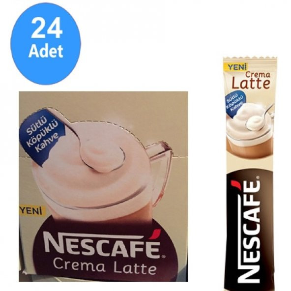 Nescafe Crema Latte Kahve 17gr x 24 Adet Ücretsiz Kargo