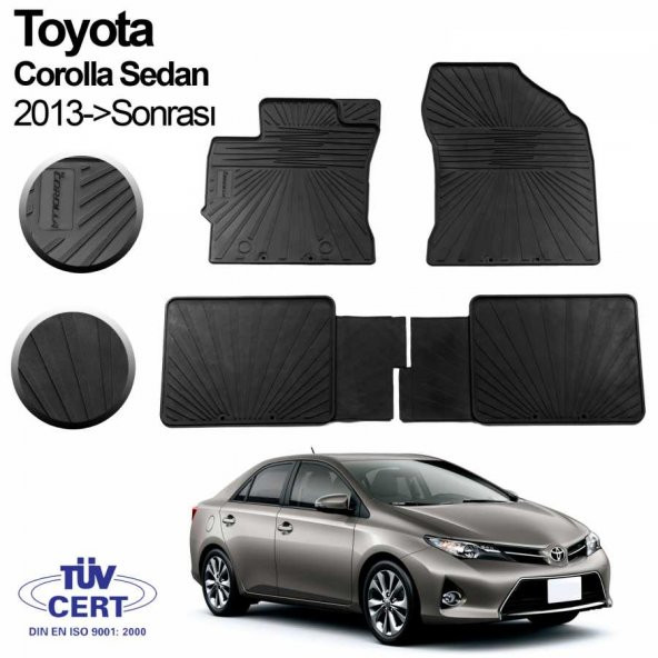 İmage Toyota Corolla Oto Paspas Siyah 2013 Sonrası