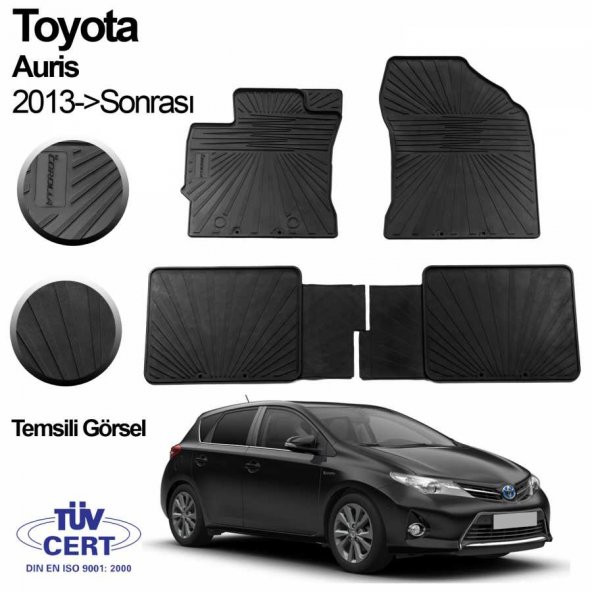 İmage Toyota Auris Oto Paspas Siyah 2013 Sonrası