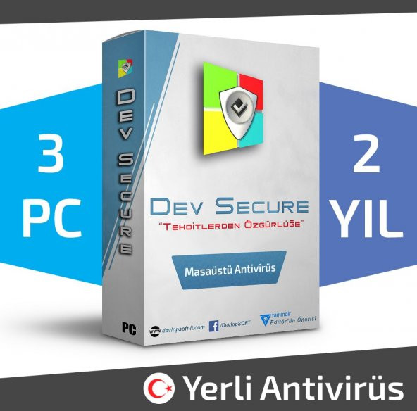 Dev Secure - 3PC, 2YIL - Masaüstü Yerli Antivirüs