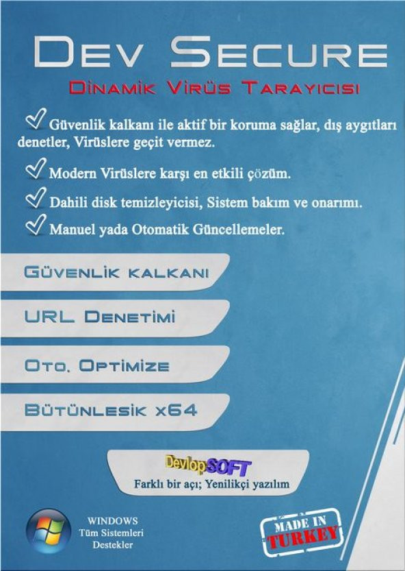 Dev Secure - 25PC, 2YIL - Masaüstü Yerli Antivirüs - 4