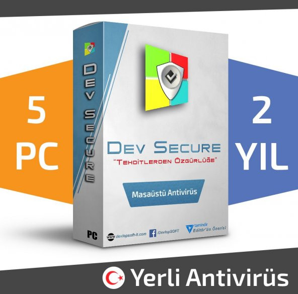 Dev Secure - 5PC, 2YIL - Masaüstü Yerli Antivirüs