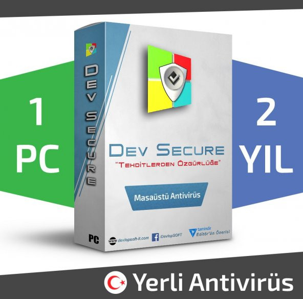 (Pasif / Açıklama veri var) Dev Secure - 1PC, 2YIL - Masaüstü Yerli Antivirüs