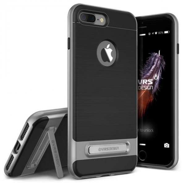 Verus iPhone 7 Plus Kılıf High Pro Shield Series Case Steel Silver