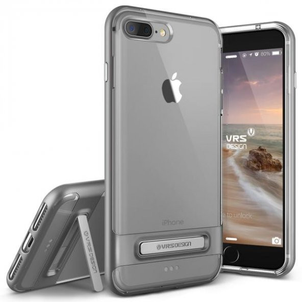 Verus iPhone 7 Plus Kılıf Crystal Bumper Series Case Steel Siver